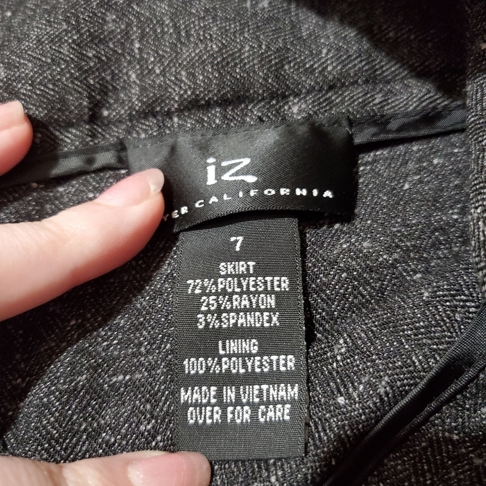Vintage Y2K 2000s 00s Gray Button Skirt Prossefsional Work - Picture 4 of 4